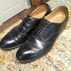 Johnston Murphy Aristocraft Cap Toe Oxfords Shoe Black 24-8569 Men's Sz 12 B/2A